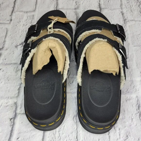 Dr. Martens Myles Faux Fur Platform Sandals Men's Sz 14 DOC MARTEN Suede - Picture 6 of 12